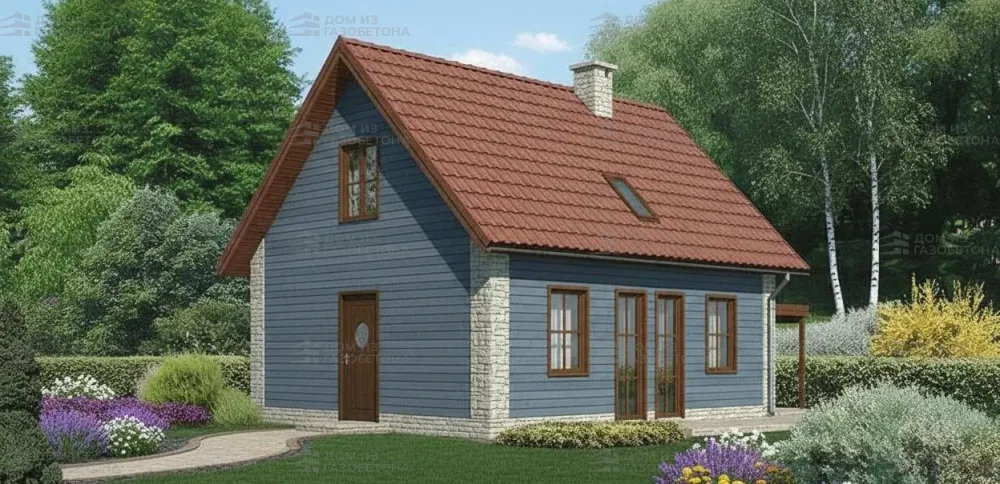 Проект Двухэтажный дом 12 на 7, 70 м2