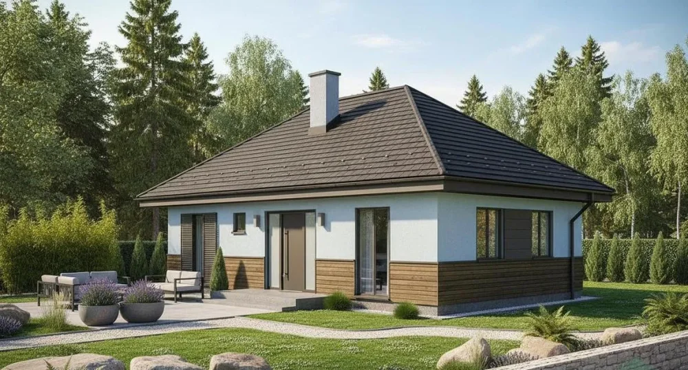 Проект Одноэтажный дом 13 на 13, 116 м2