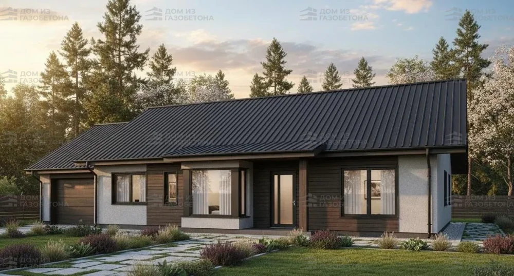 Проект Одноэтажный дом 17 на 12, 128 м2