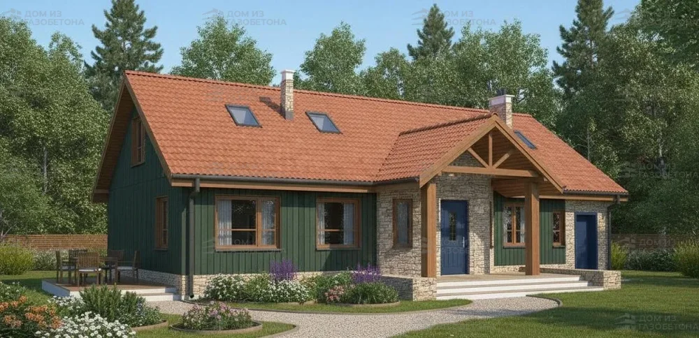 Проект Одноэтажный дом 16 на 12, 135 м2