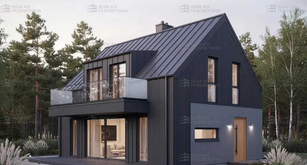 Проект Двухэтажный дом 7 на 8, 62 м2