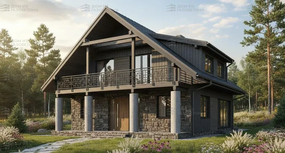 Проект Двухэтажный дом 11 на 9, 136 м2