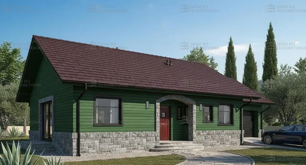 Проект Одноэтажный дом 16 на 10, 114 м2