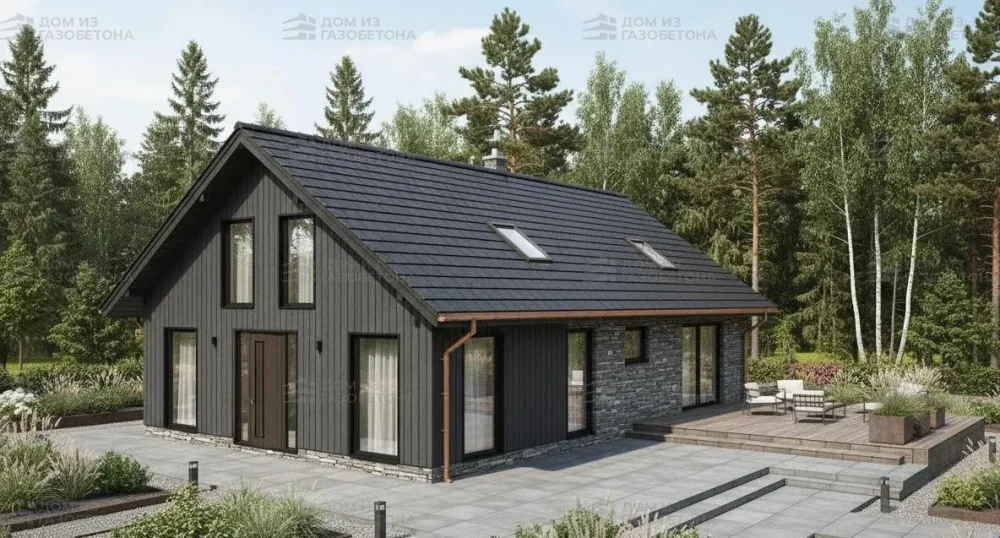 Проект Одноэтажный дом 17 на 11, 124 м2