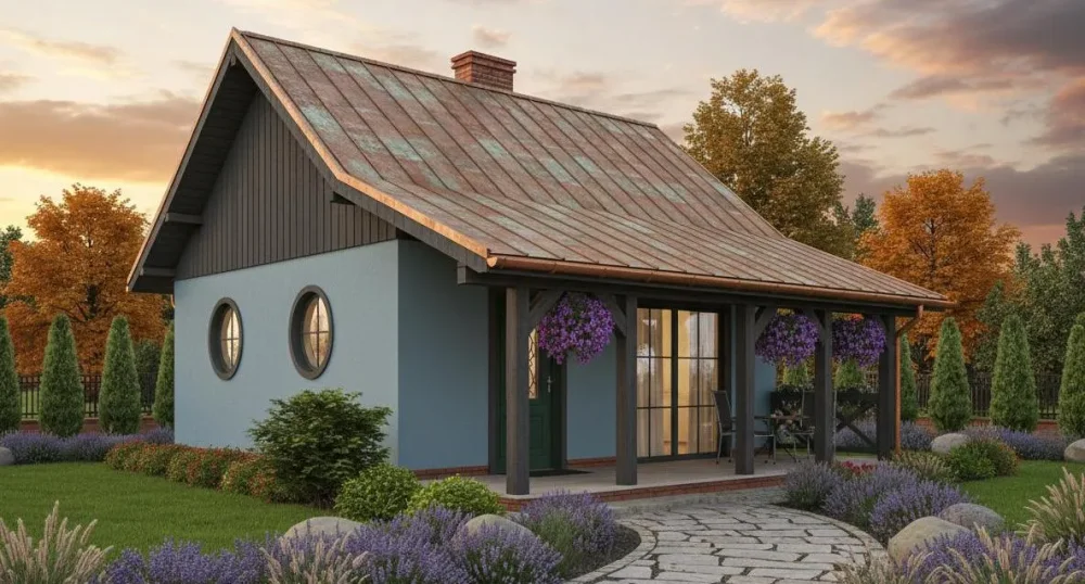 Проект Одноэтажный дом 8 на 7, 46 м2