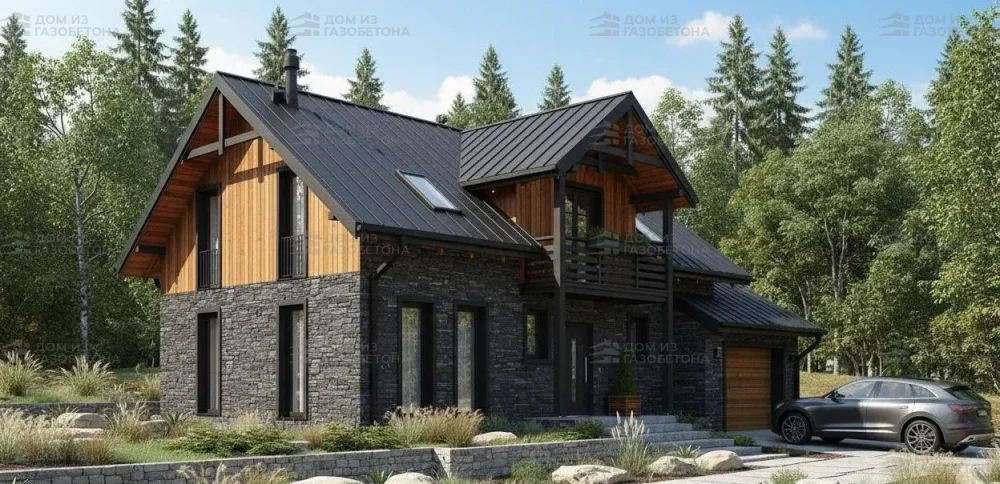 Проект Двухэтажный дом 13 на 10, 164 м2