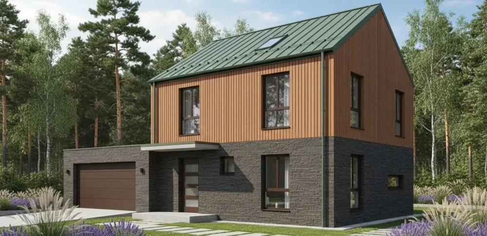 Проект Двухэтажный дом 12 на 11, 163 м2