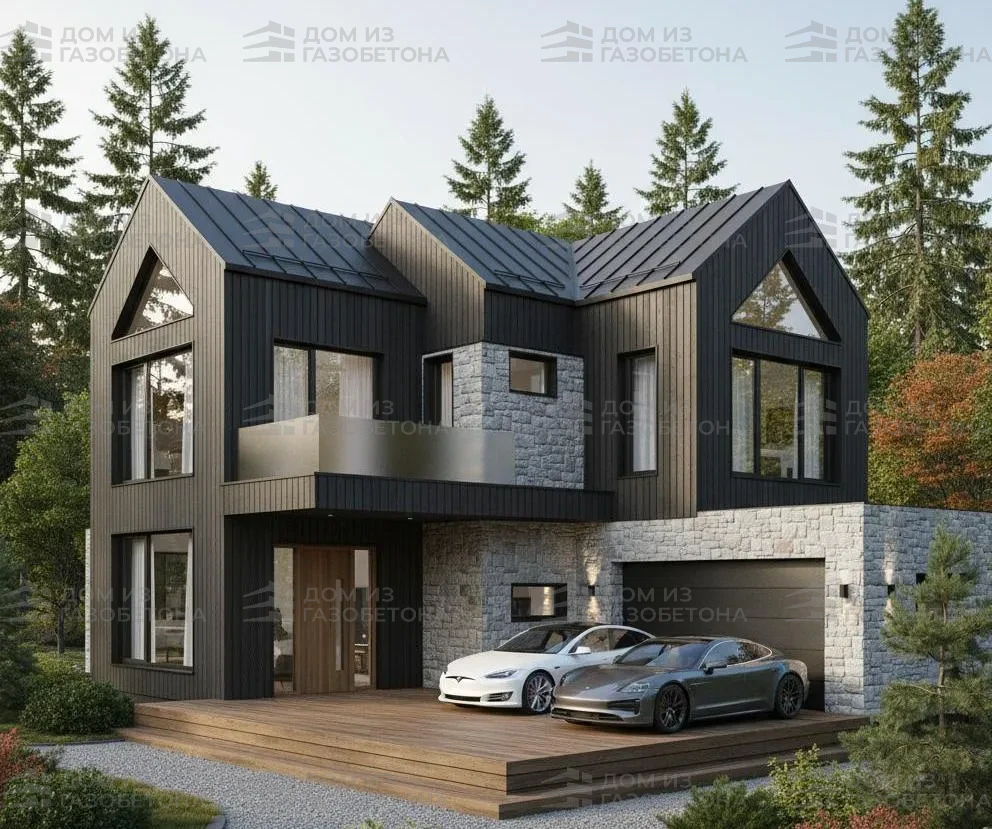 Проект Двухэтажный дом 16 на 16, 278 м2