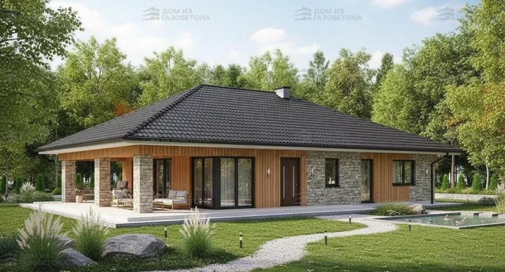 Проект Одноэтажный дом 20 на 14, 190 м2